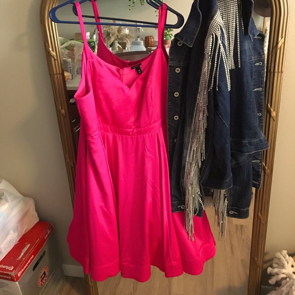 Torrid hot pink dress Valentines or bachelorette